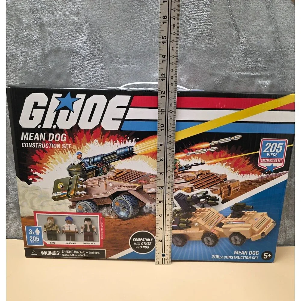 2021 Hasbro G.I. Joe Kids Mean Dog Construction‎ Vehicles Set 205 Pieces NEW
